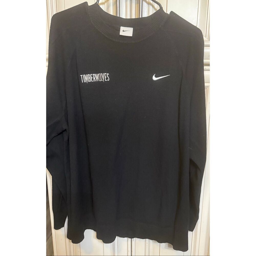 Nike Men's Minnesota Timberwolves Dri-Fit Pullover Sweatshirt Black Size XL